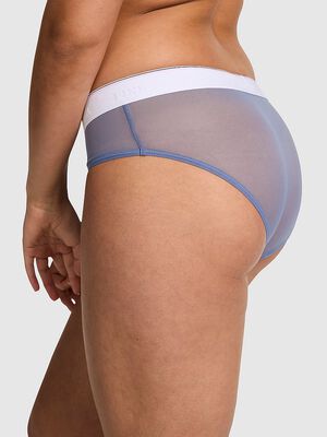Logo Mesh Hiphugger Panty