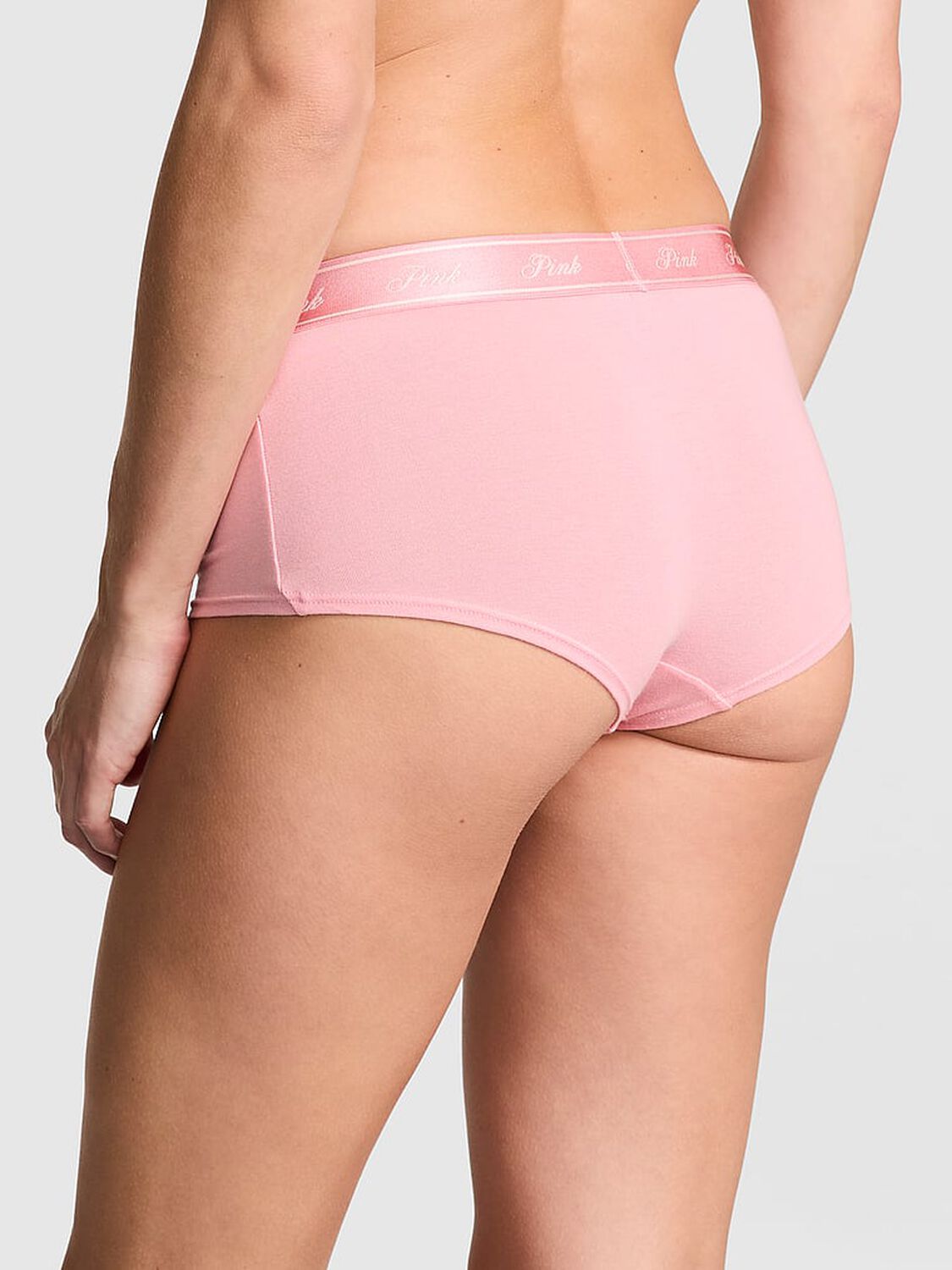 vs Pink Logo Cotton Boyshort Panty Petal Pink 2 of 3 
