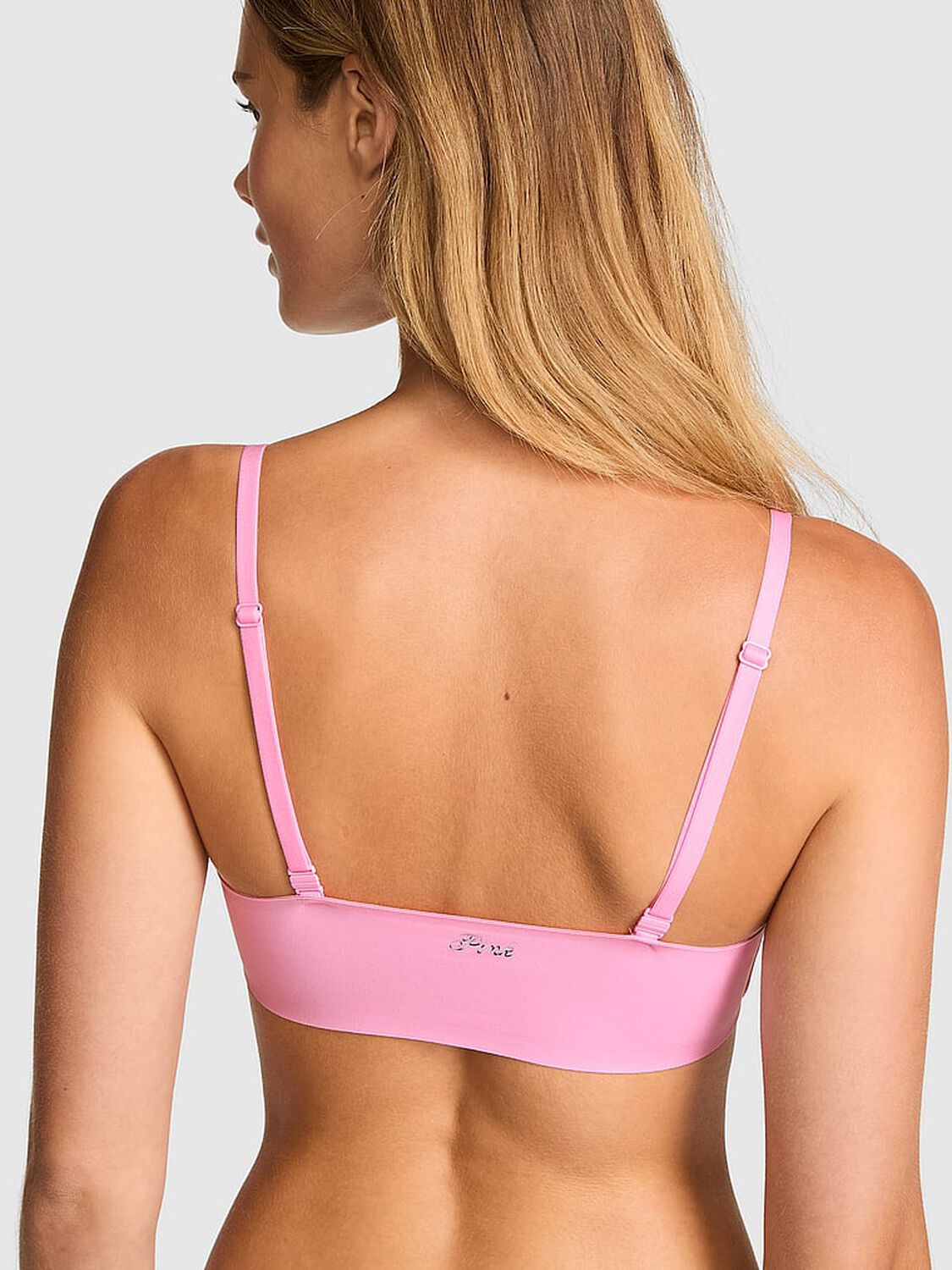 vs Pink Marshmallow Lightly Lined Wireless Comfy Bra Pink Lollipop 2 of 4 