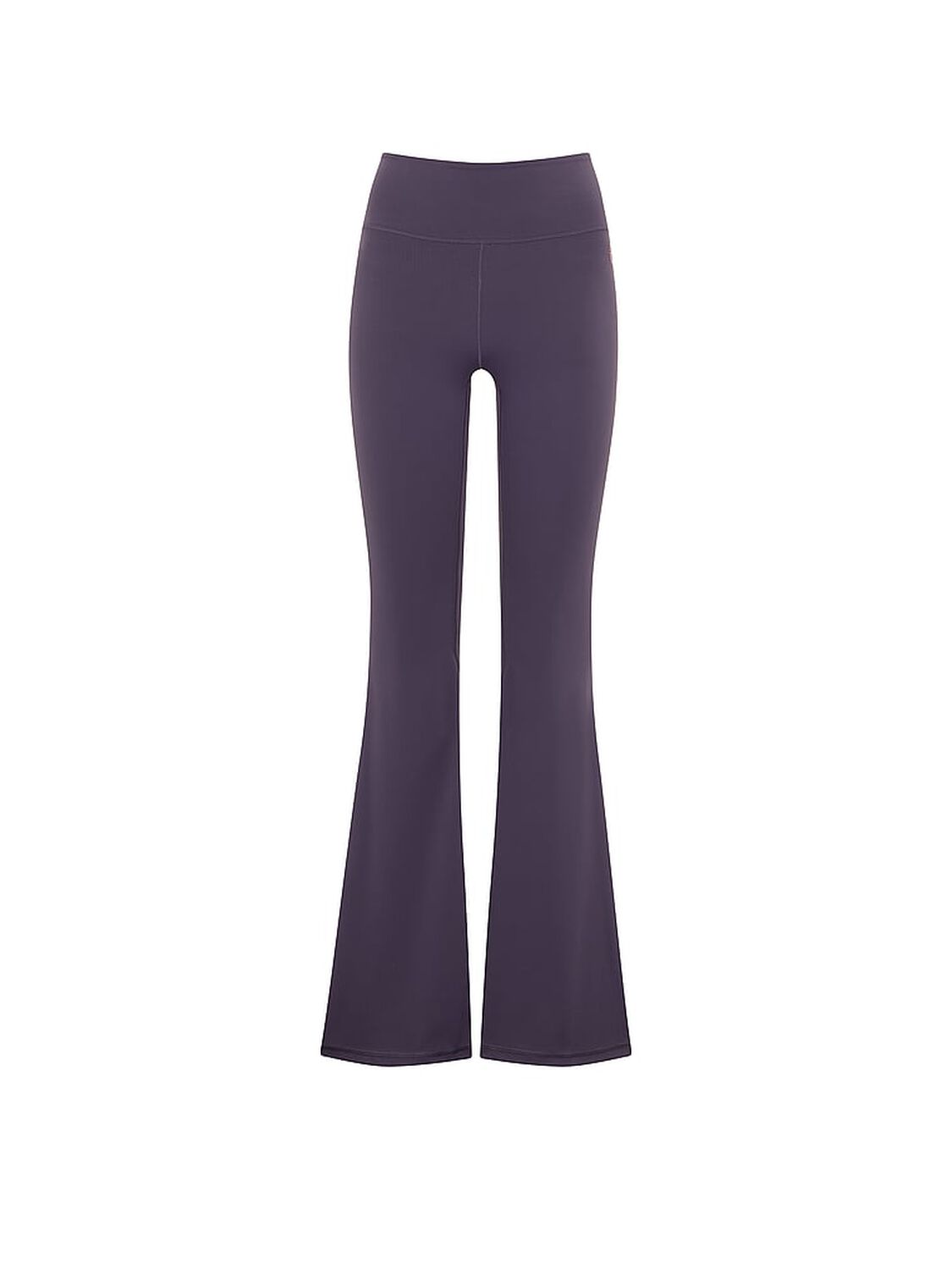 vs Pink PINK Relay&trade; Twist-Band Super Flare Leggings Twilight Grey With Pink Leopard Inner Waistband 3 of 3 