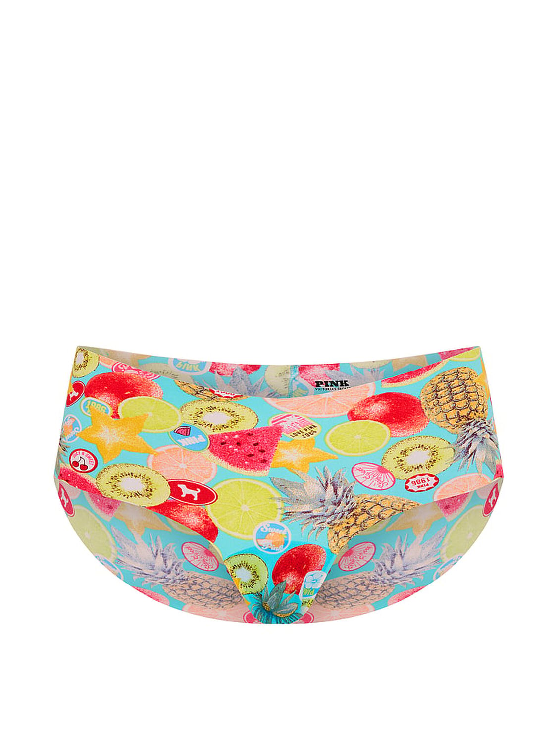 vs Pink No-Show Hiphugger Panty Aqua Chill Fruit Print 3 of 3 