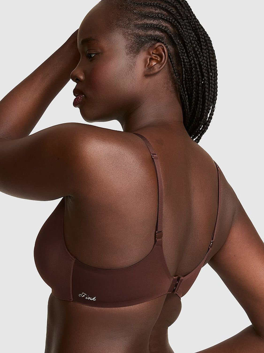 vs Pink Marshmallow Push-Up Wireless Comfy Bra Ganache 2 of 2 