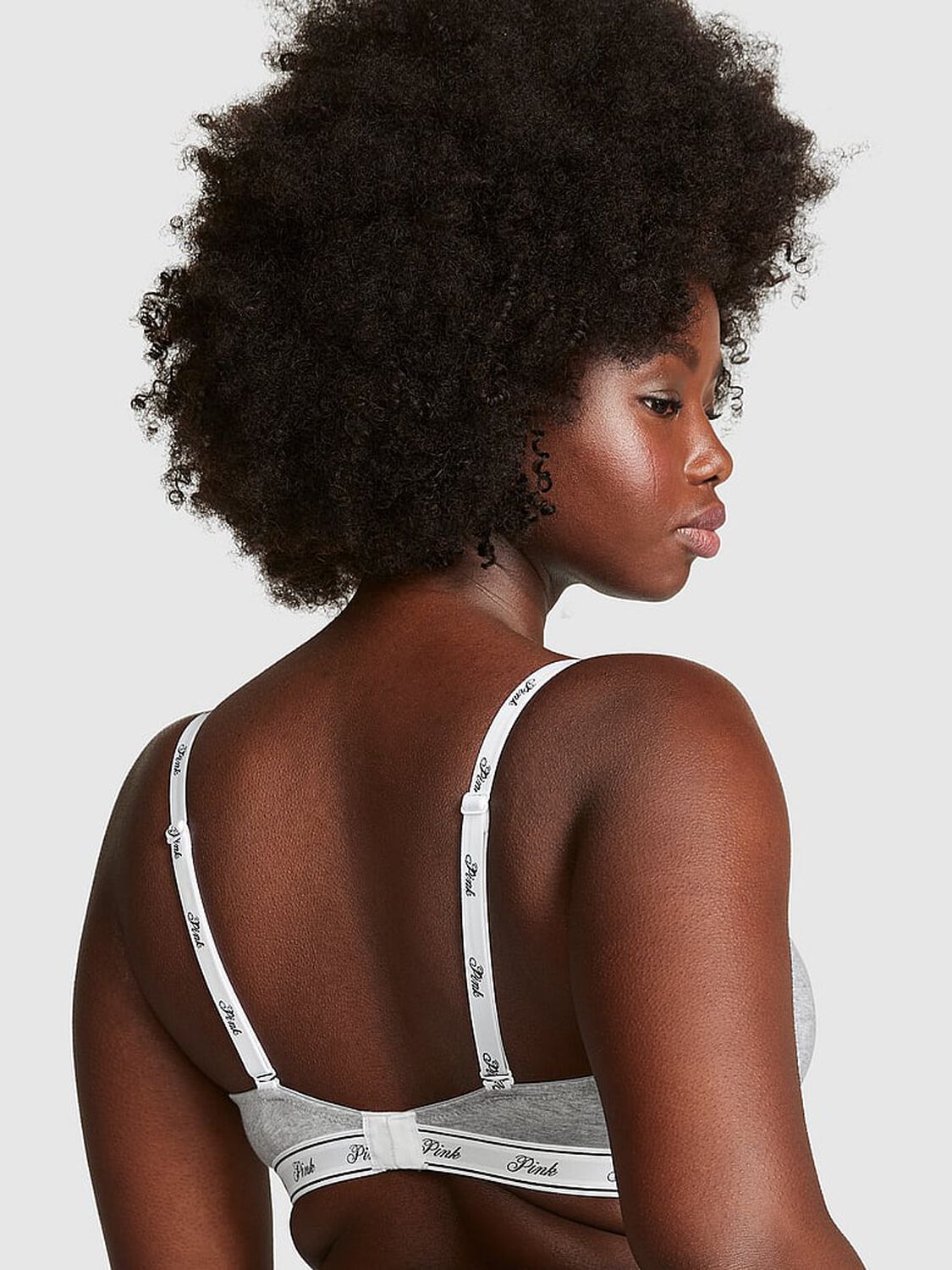 vs Pink Wear Everywhere Wear Everywhere Lightly Lined Full Coverage T-Shirt Bra Medium Heather Grey 2 of 3 