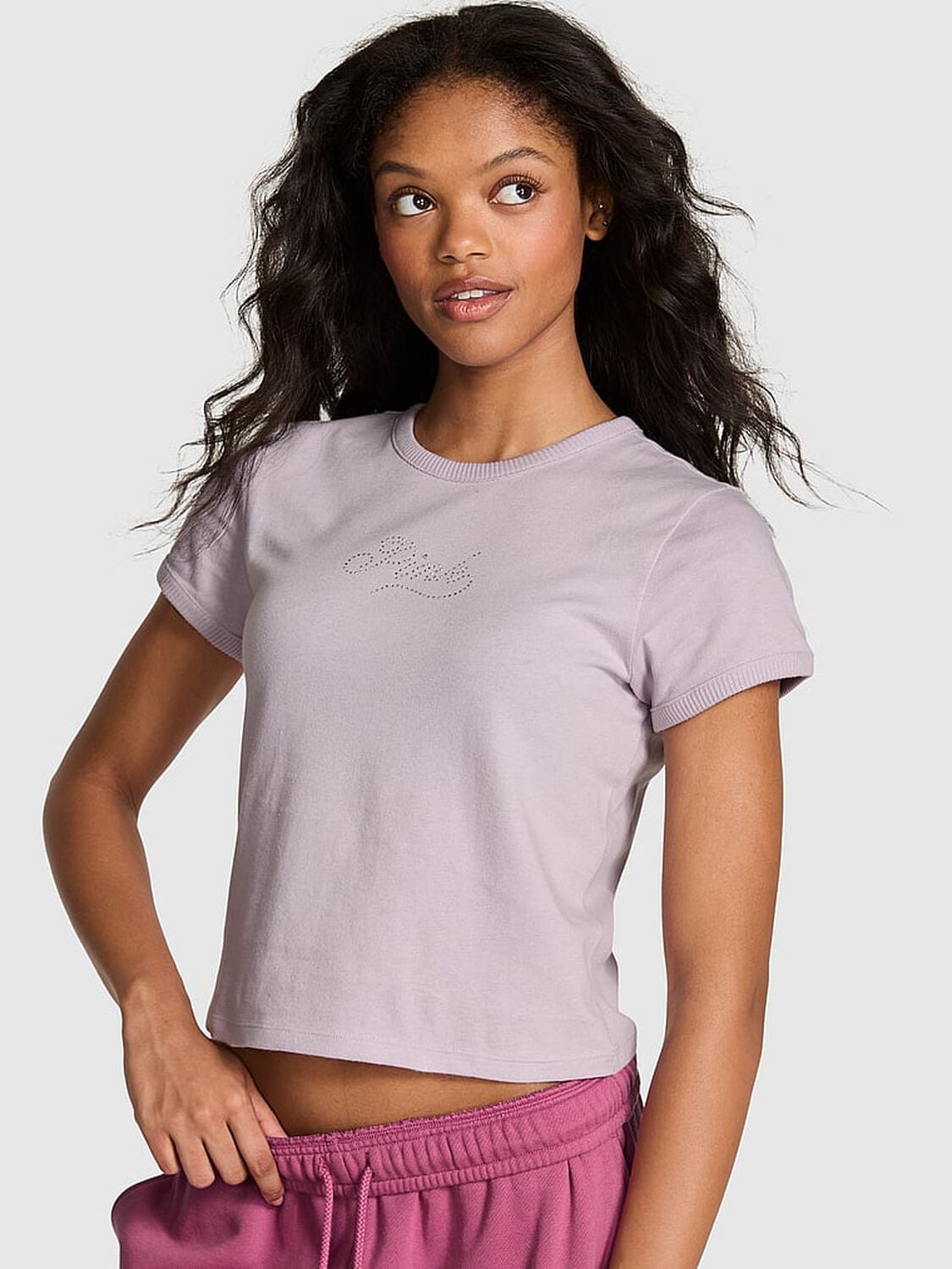 pink Pink Retro Cotton Tee Spring Violet Ott Shine Capsule 1 of 3 