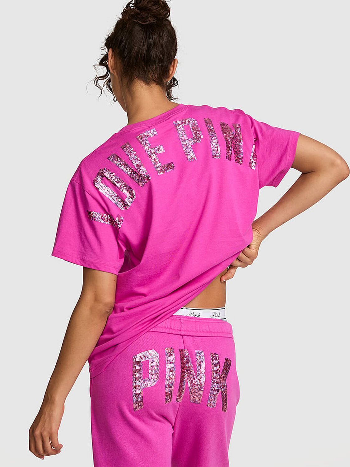 vs Pink Campus Cotton&trade; Tee Pink Fire 2 of 2 