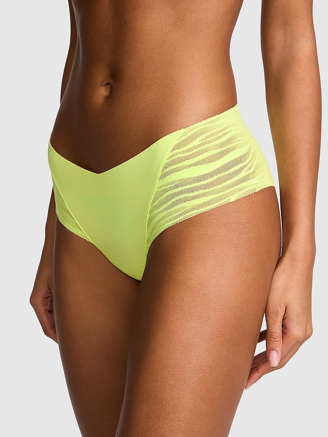 vs Pink No-Show Cheeky Panty Tropical Pear 1 of 3 