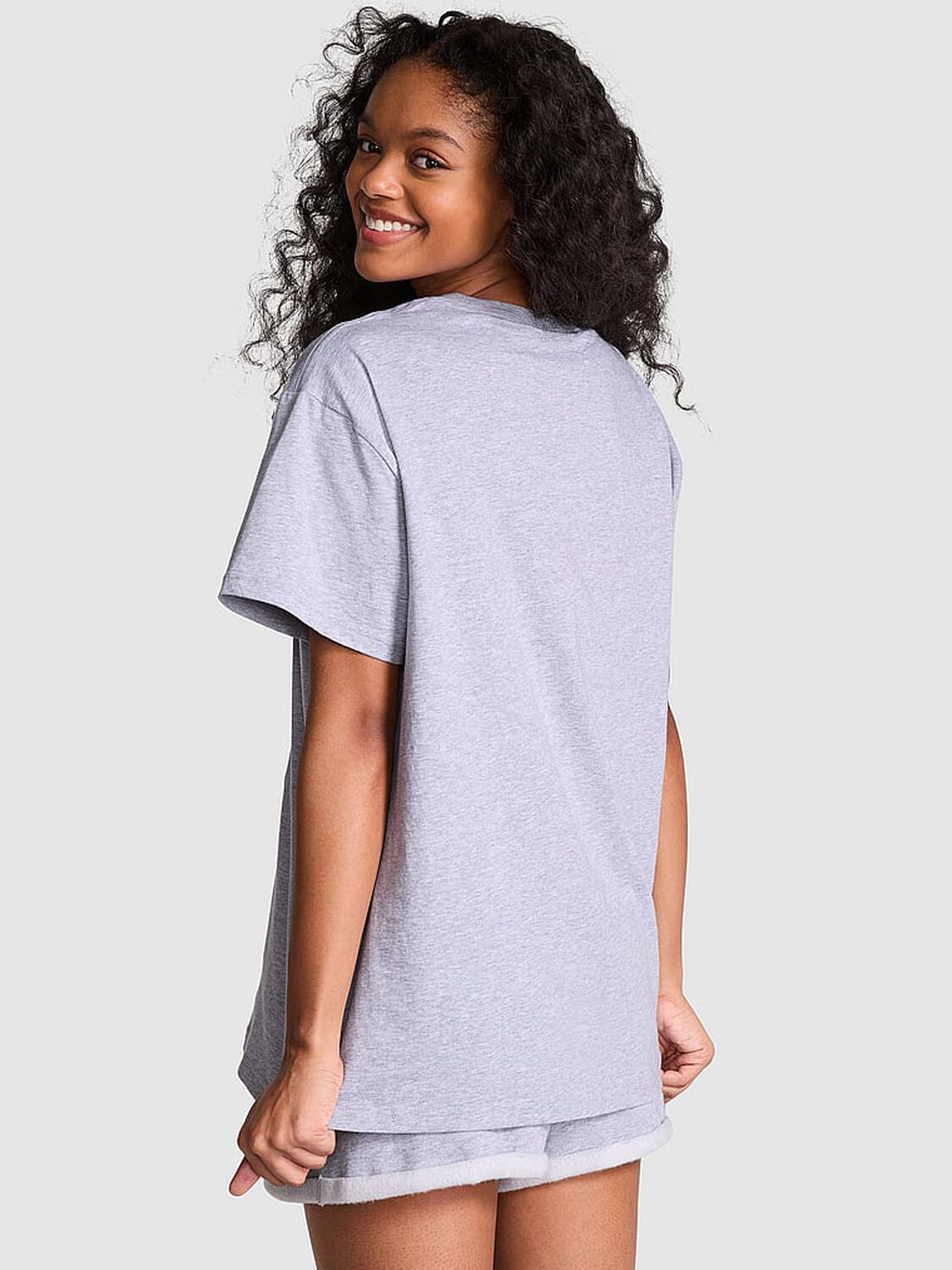 vs Pink Campus Cotton Tee Medium Heather Grey 2 of 3 