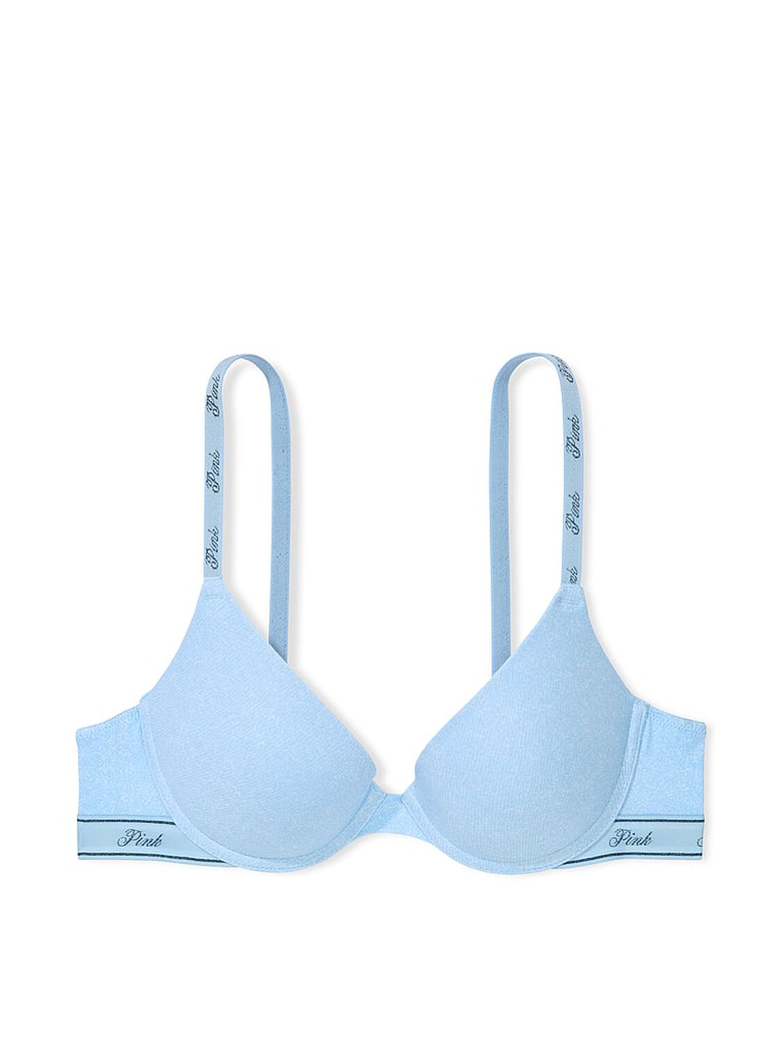 vs Pink Wear Everywhere Wear Everywhere Push-Up Bra Light Denim 3 of 3 