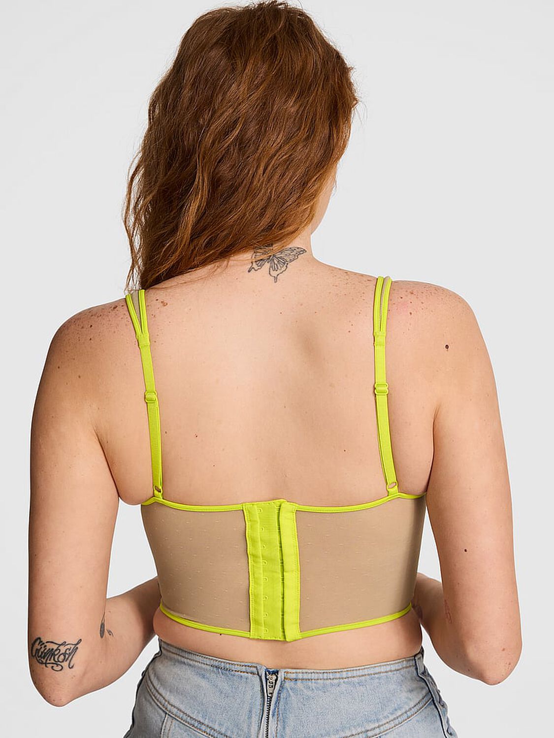 vs Pink Bralettes & Bra Tops Wink Charmed Fruit Corset Top Sahara W Tipsy Lime 1 of 2 