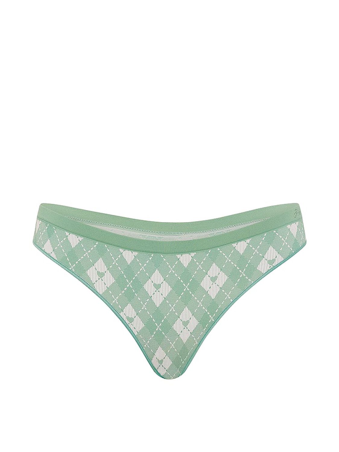vs Pink Seamless Thong Panty Harbor Gray Argyle 3 of 3 