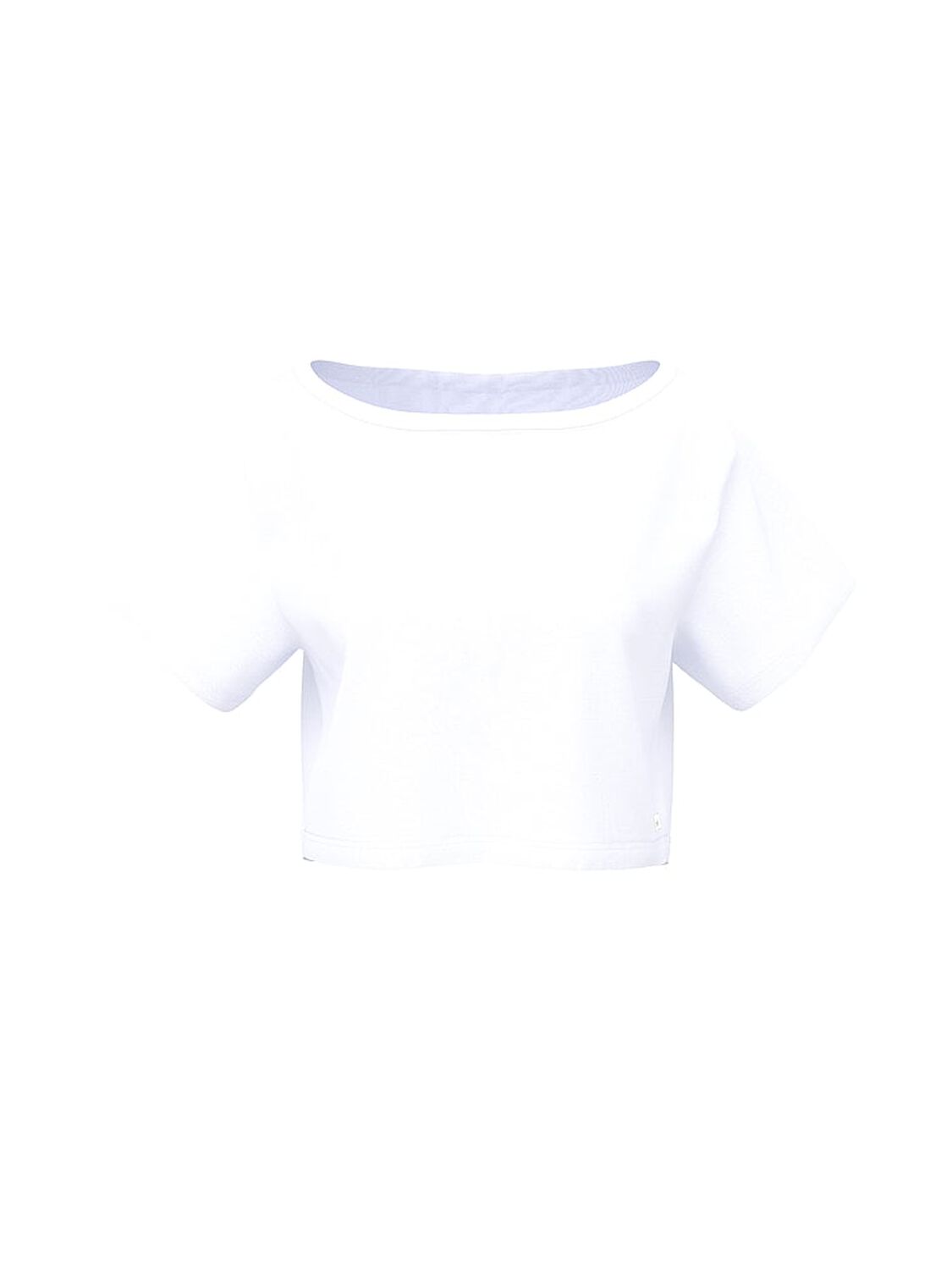 vs Pink Slouchy Cropped Sleepshirt Vs White 3 of 4 