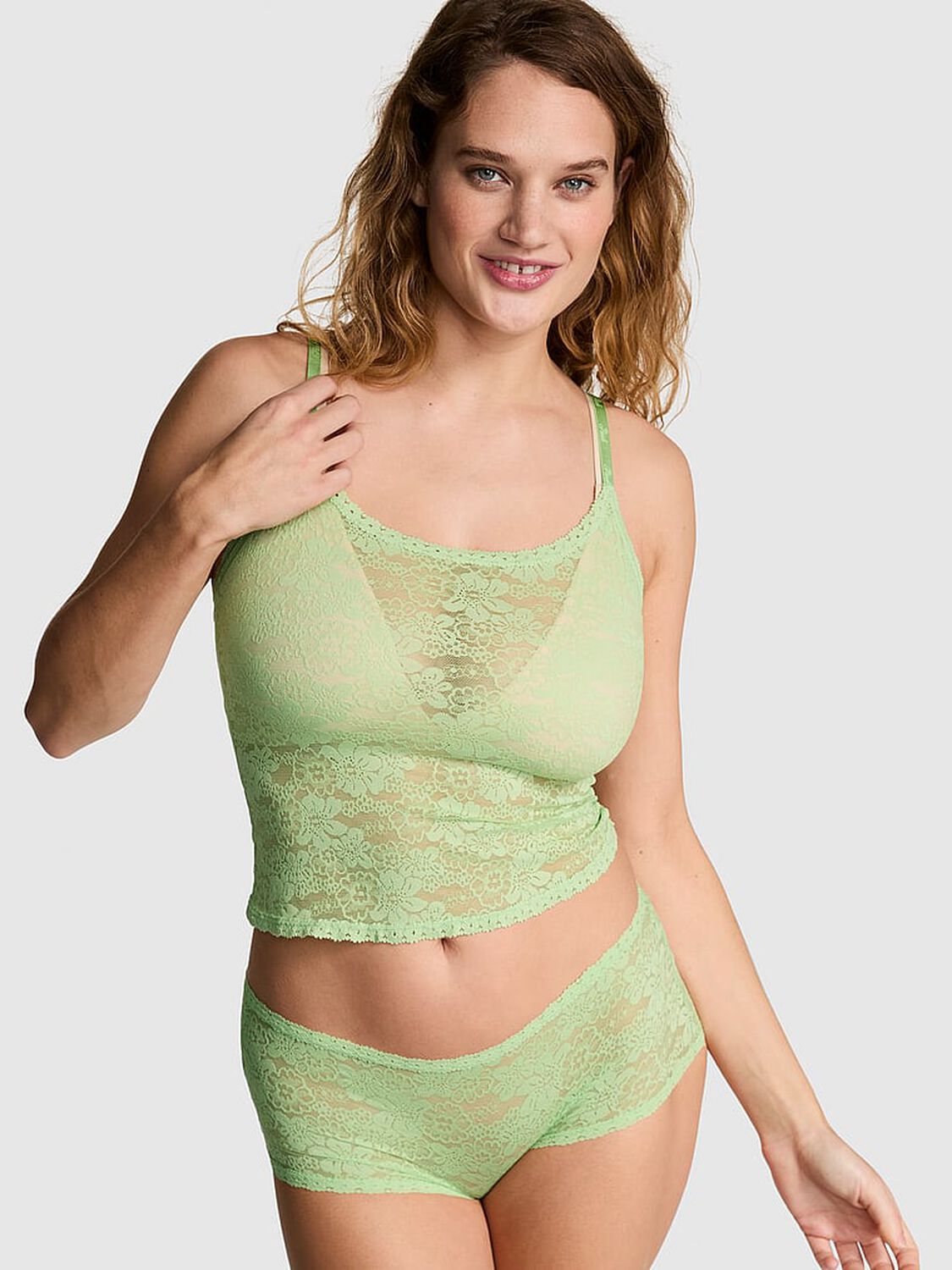 vs Pink Pretty Perfect Tank Top Pale Petal 1 of 3 