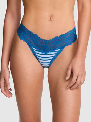 PINK Wink&trade; Lace-Trim Thong Panty