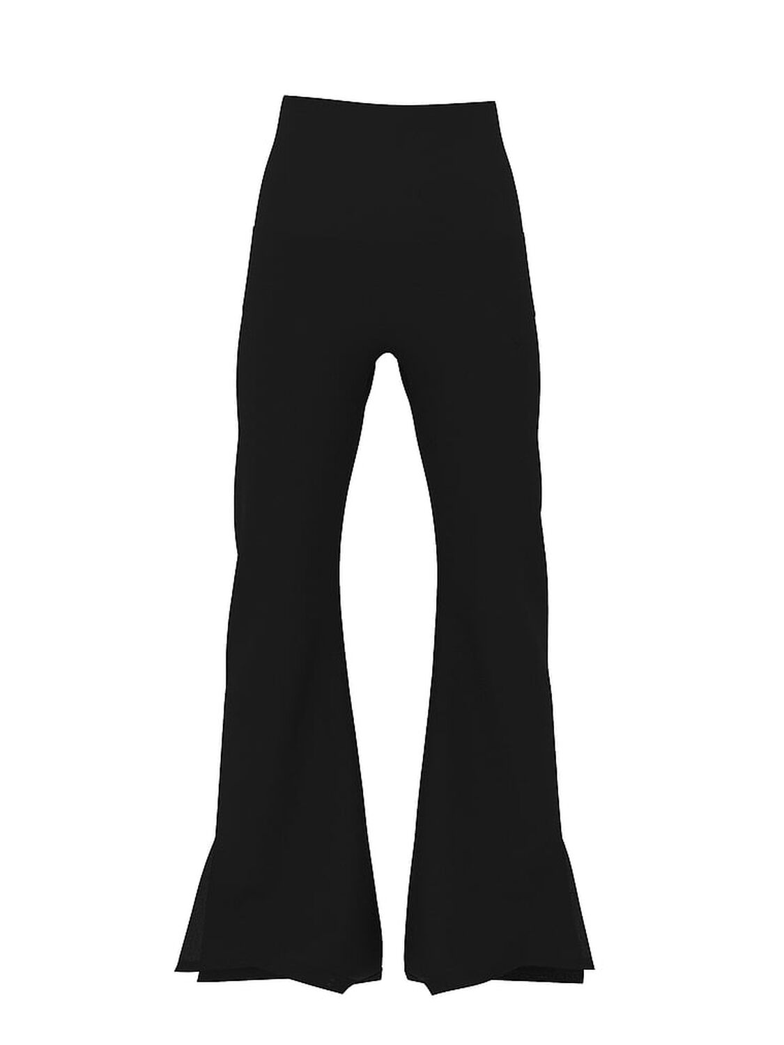 vs Pink Ivy Fleece Foldover Flare Sweatpants Pure Black 3 of 3 