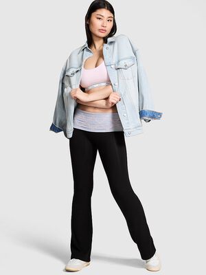 All-Day Cotton Foldover Flare Leggings