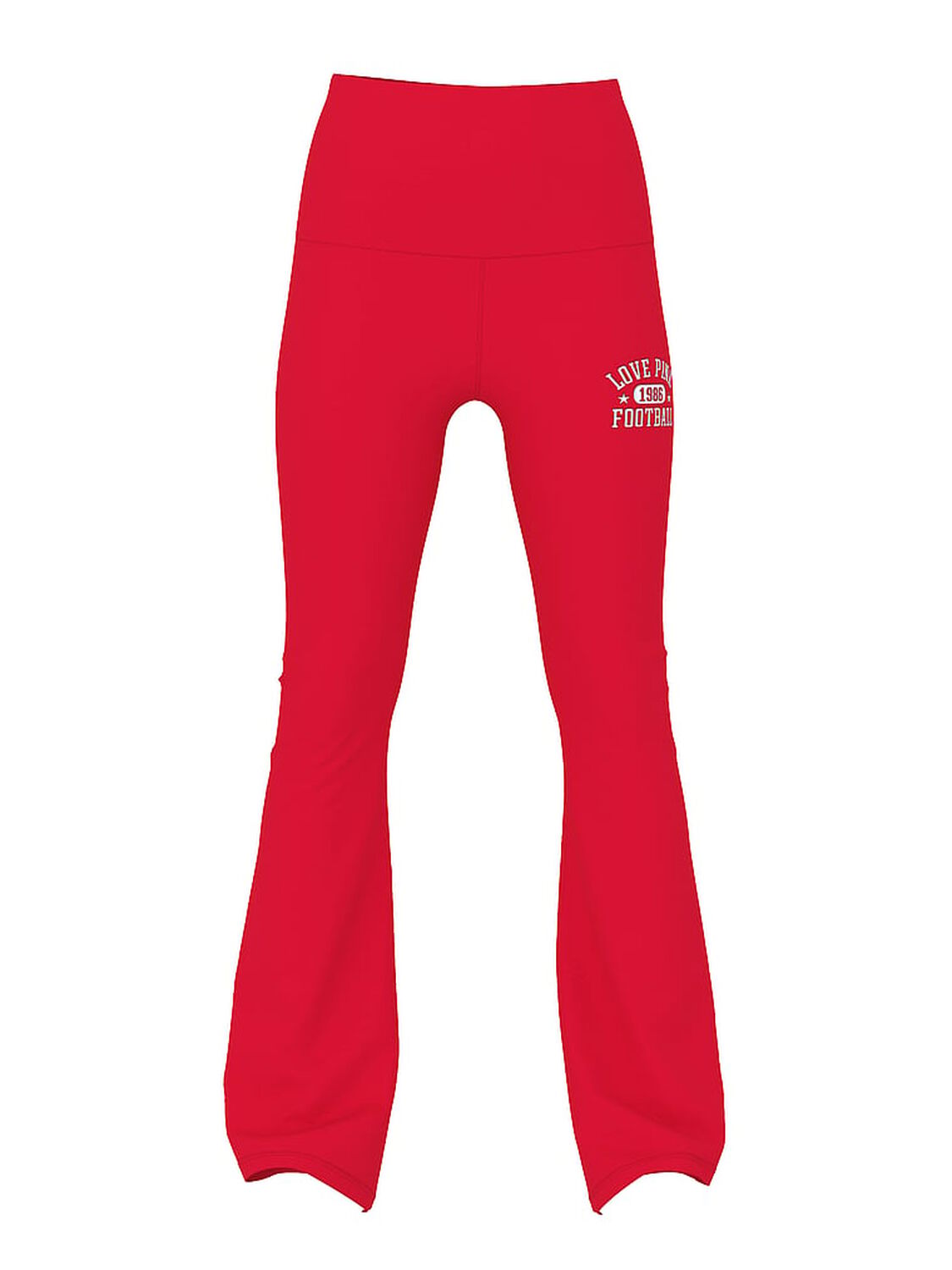 vs Pink All-Day Cotton Foldover Flare Leggings Red Pepper Bling Game Day Capsule 3 of 3 