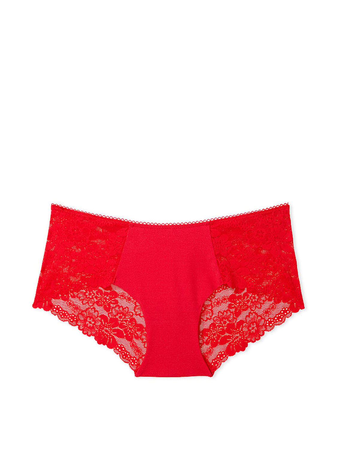 vs Pink No-Show Hiphugger Panty Red Pepper Lace Trim 3 of 3 