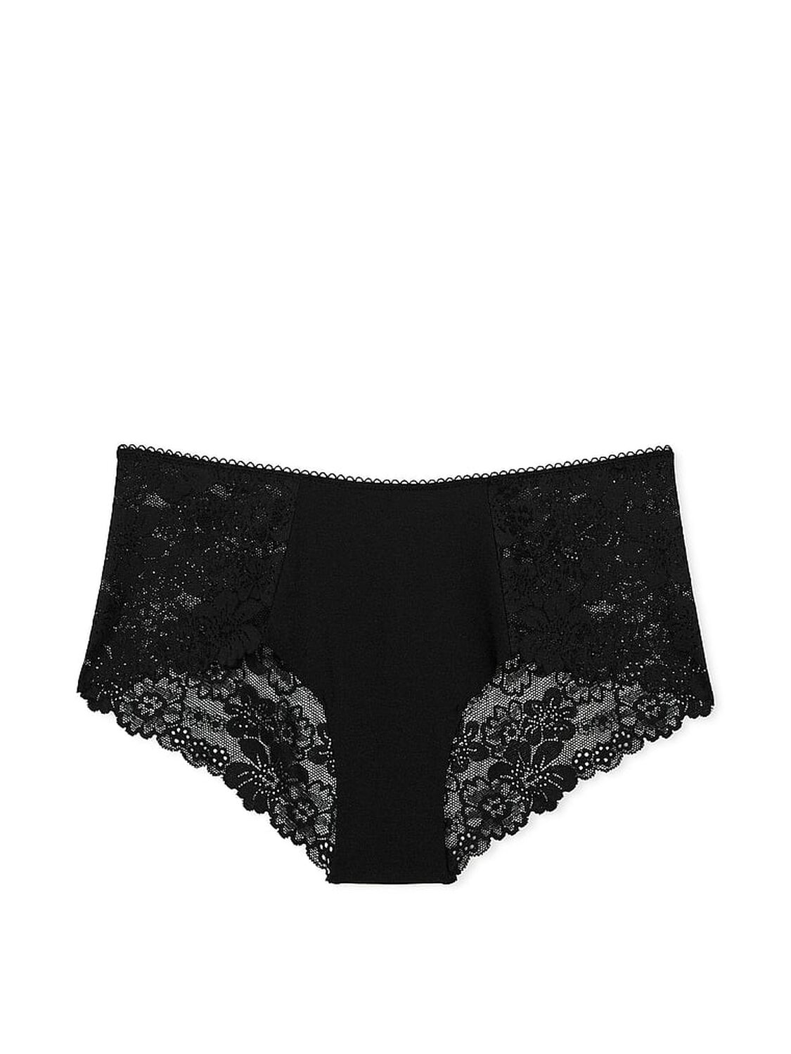 pink Pink No-Show Cheeky Panty Pure Black 3 of 3 