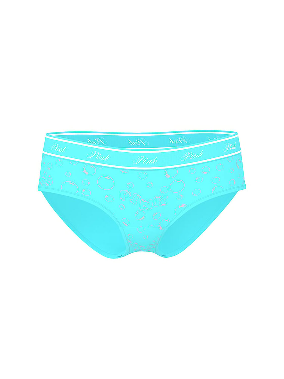 pink Pink Logo Cotton Hiphugger Panty Aqua Chill Foil Bubble Print 3 of 3 