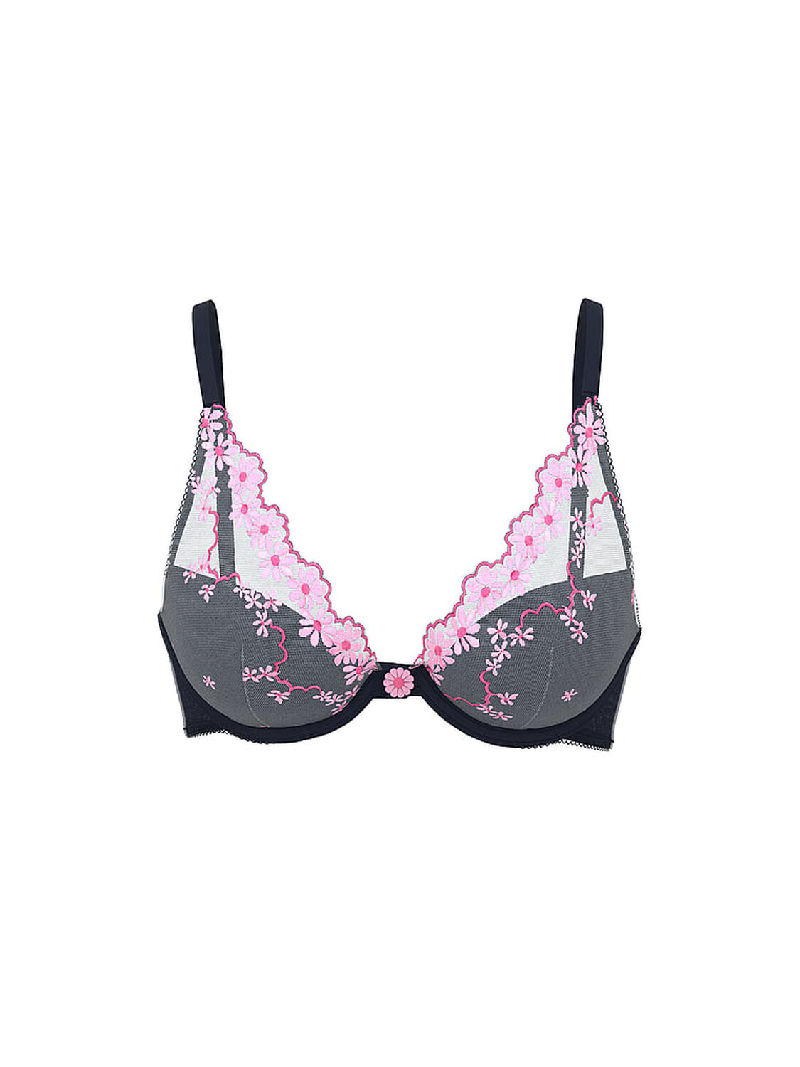 vs Pink Wink PINK Wink&trade; Lightly Lined Plunge Bra Noir Navy 3 of 3 