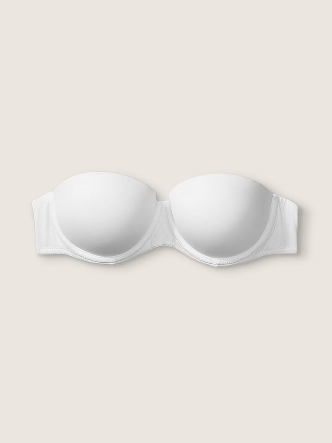 vs Pink Wear Everywhere Wear Everywhere Strapless Push-Up Bra Optic White 5 of 5 