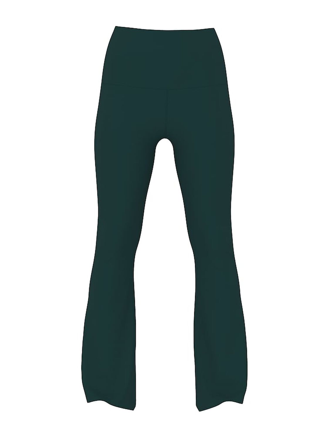 vs Pink All-Day Cotton Foldover Flare Leggings Deep Forest Lurex Thread Logo 3 of 3 