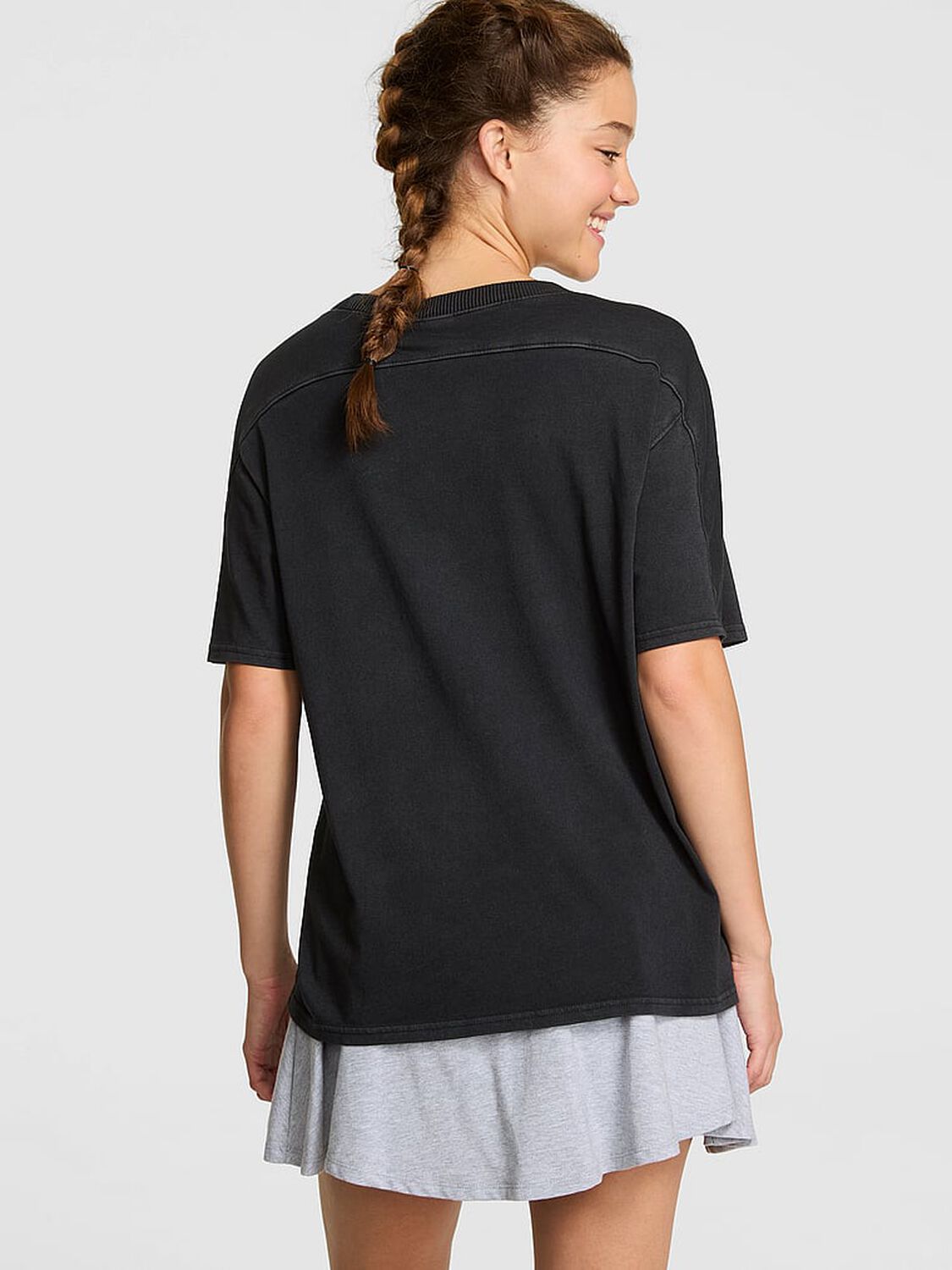 vs Pink Retro Cotton Boxy Tee Pure Black Band Capsule 2 of 3 