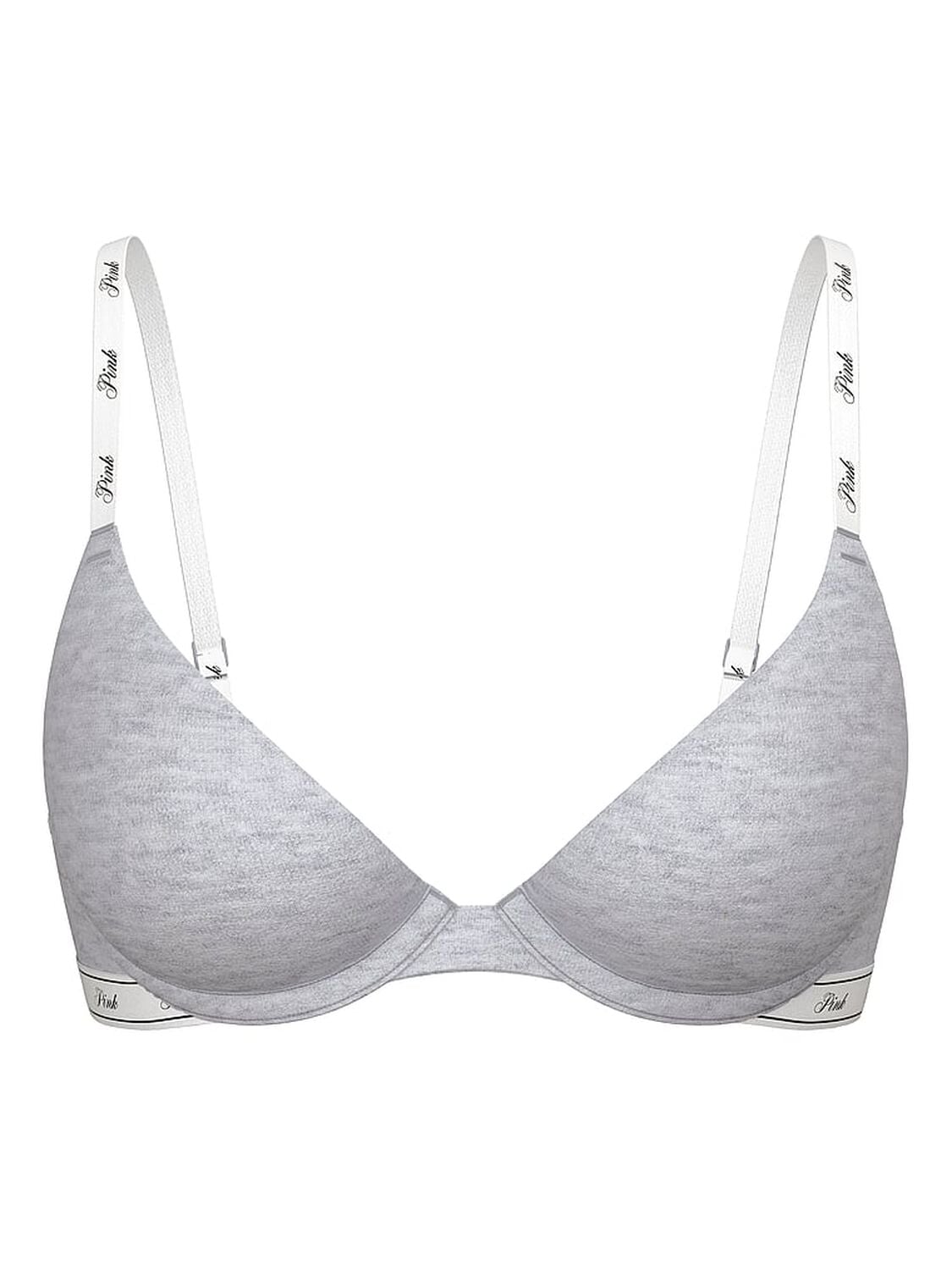 vs Pink Wear Everywhere Wear Everywhere Push-Up Bra Medium Heather Grey 3 of 3 