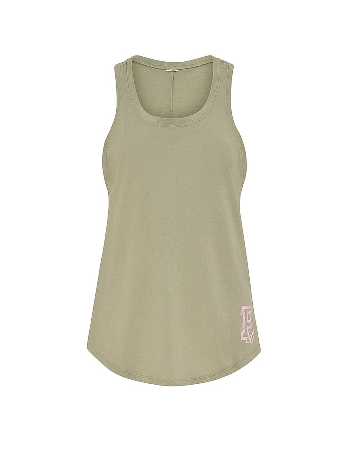pink Pink Campus Cotton&trade; Tank Top Slate Green 3 of 3 