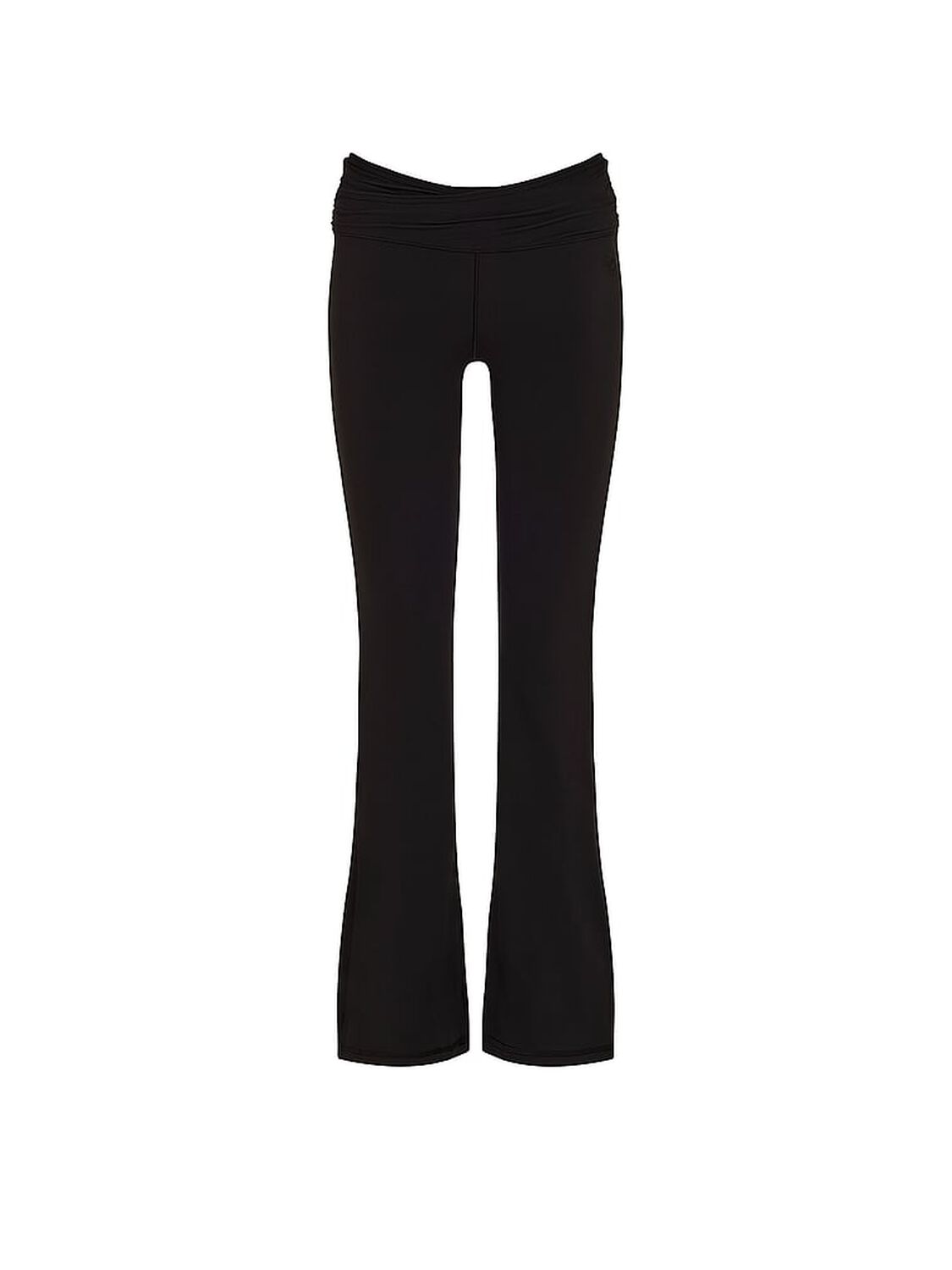 vs Pink PINK Relay&trade; Overlap-Band Flare Leggings Black 3 of 3 
