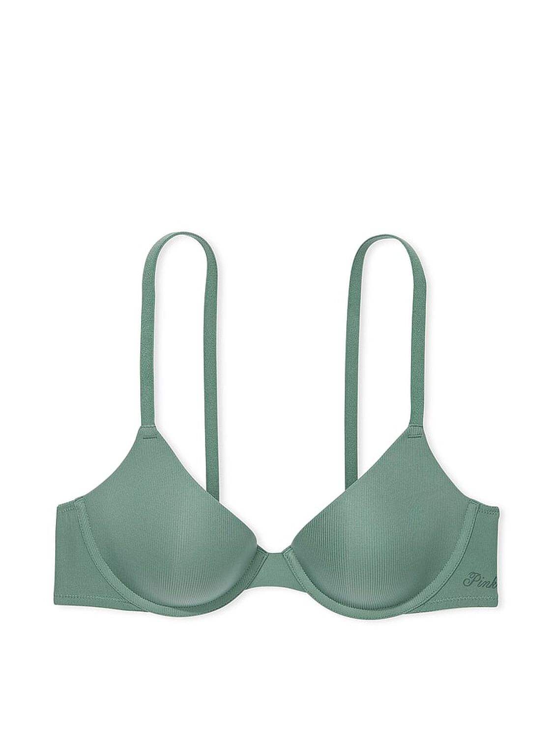 vs Pink Wear Everywhere Wear Everywhere Lightly Lined T-Shirt Bra Fresh Forest 3 of 4 