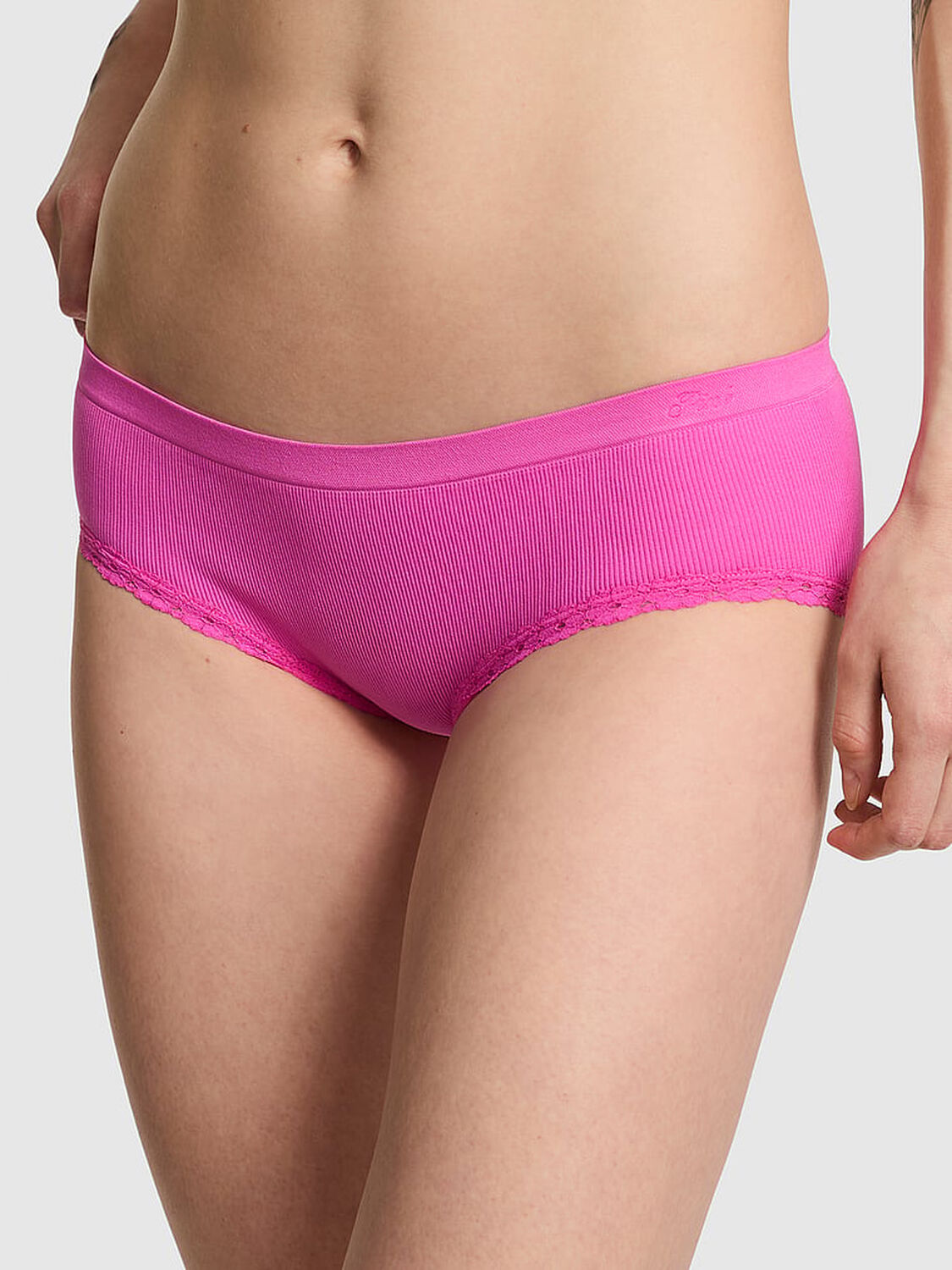 vs Pink Seamless Hiphugger Panty Pink Gossip 1 of 3 
