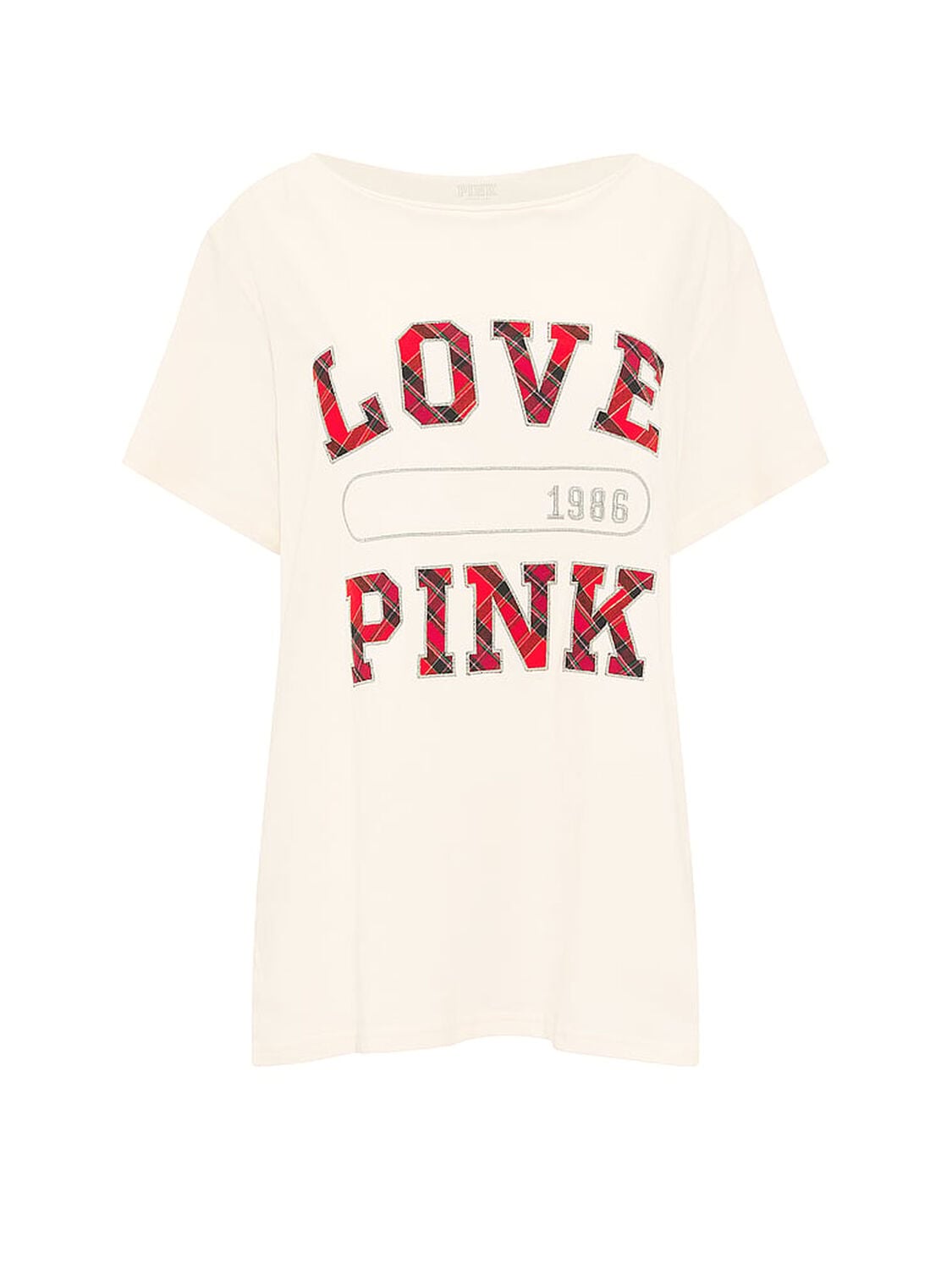 pink Pink Campus Cotton&trade; Off-The-Shoulder Tee Cozy White 3 of 3 