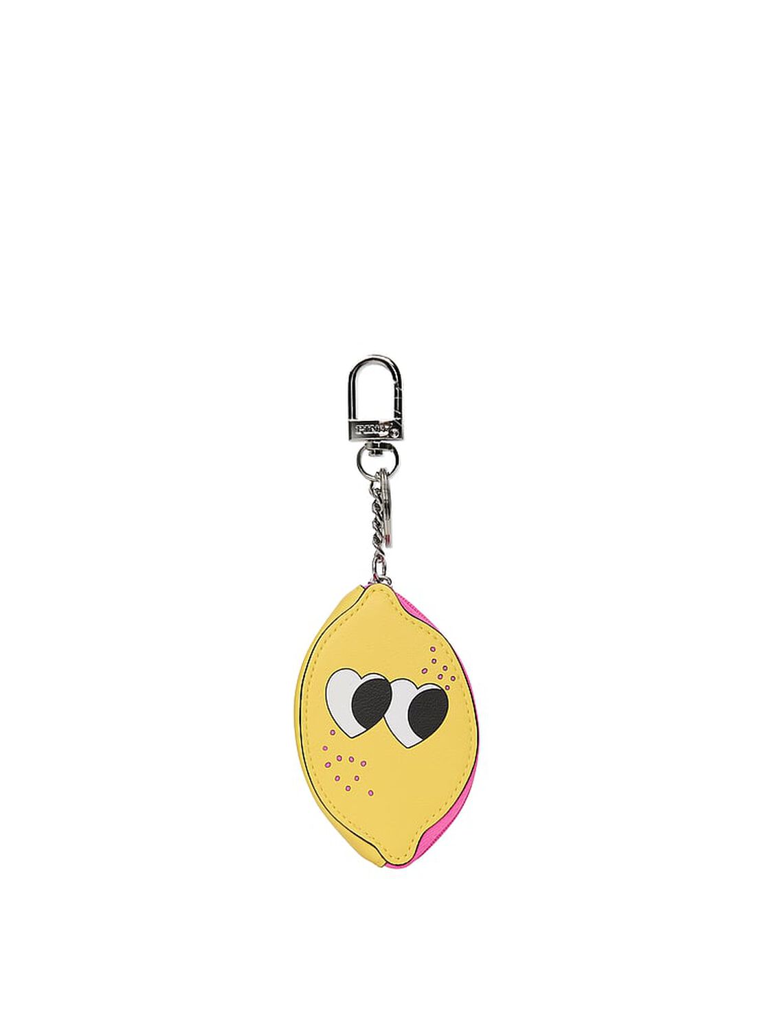 pink Pink Zip Pouch Keychain Charm Lemon/Yellow Daisy 1 of 3 