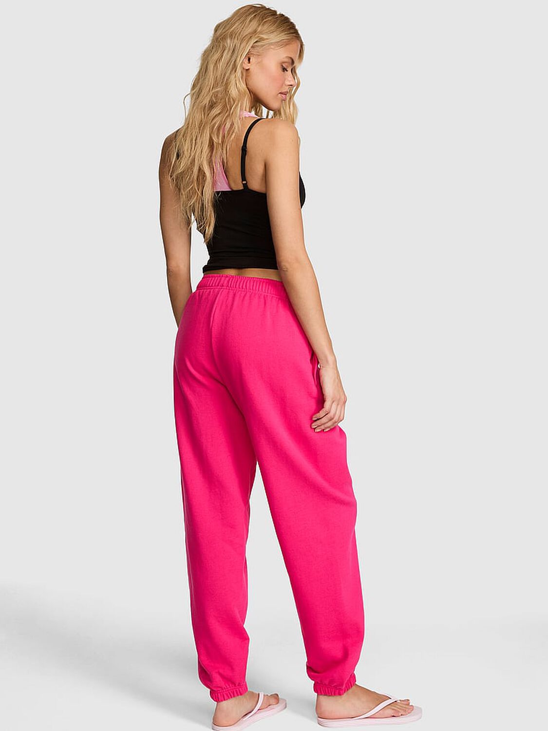vs Pink Campus Fleece&trade; Sweatpants Hot Stuff 2 of 3 