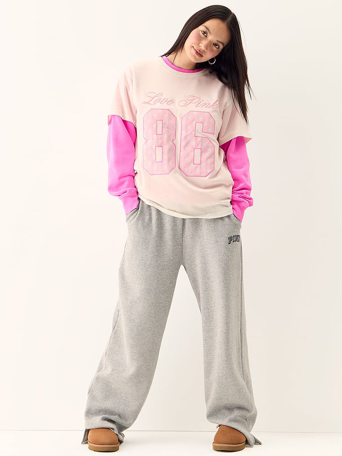 vs Pink Campus Cotton&trade; Tee Cozy White 4 of 4 