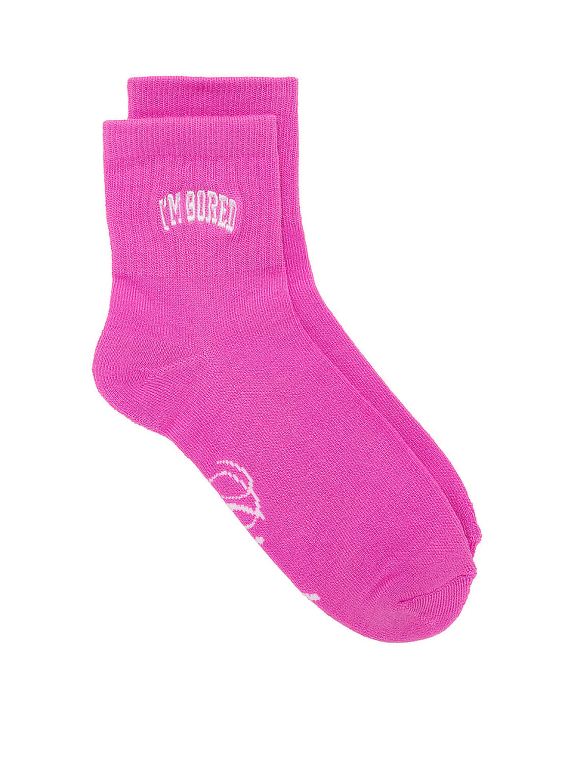 vs Pink 1-Pack Quarter Socks Pink Berry 1 of 1 