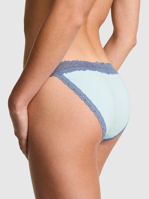 Cotton Lace-Trim Bikini Panty