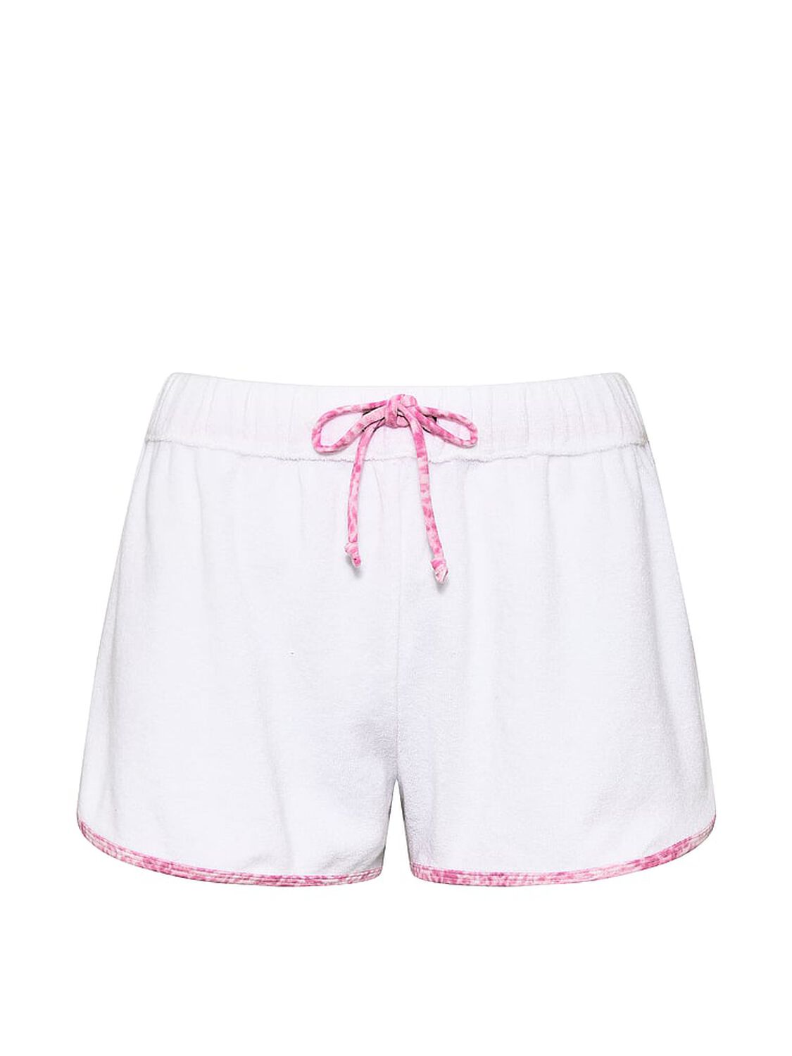 pink Pink Terry Cover-Up Shorts White 3 of 3 