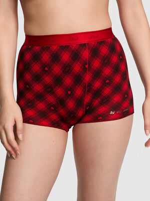 Logo Cotton High-Waist Boyshort Panty