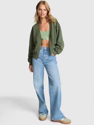 Ivy Fleece Cropped Cardigan