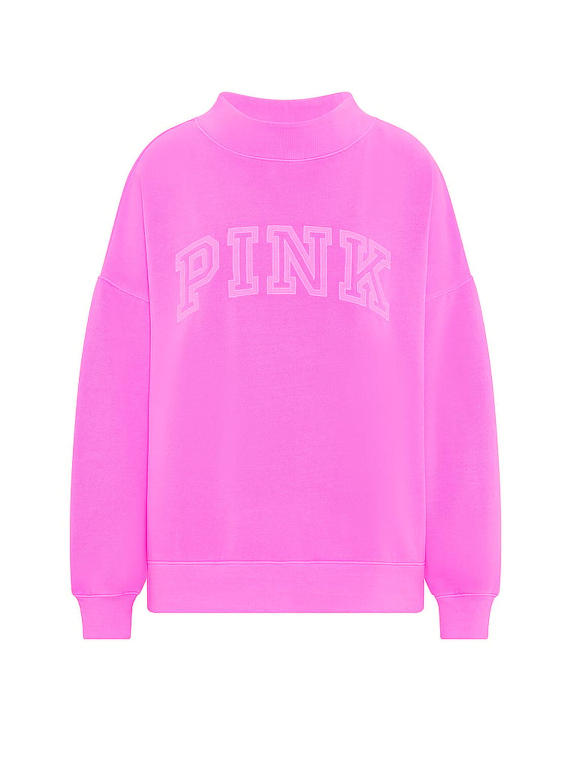 vs Pink Campus Fleece&trade; Oversized Mock-Neck Sweatshirt Pink Berry 3 of 3 