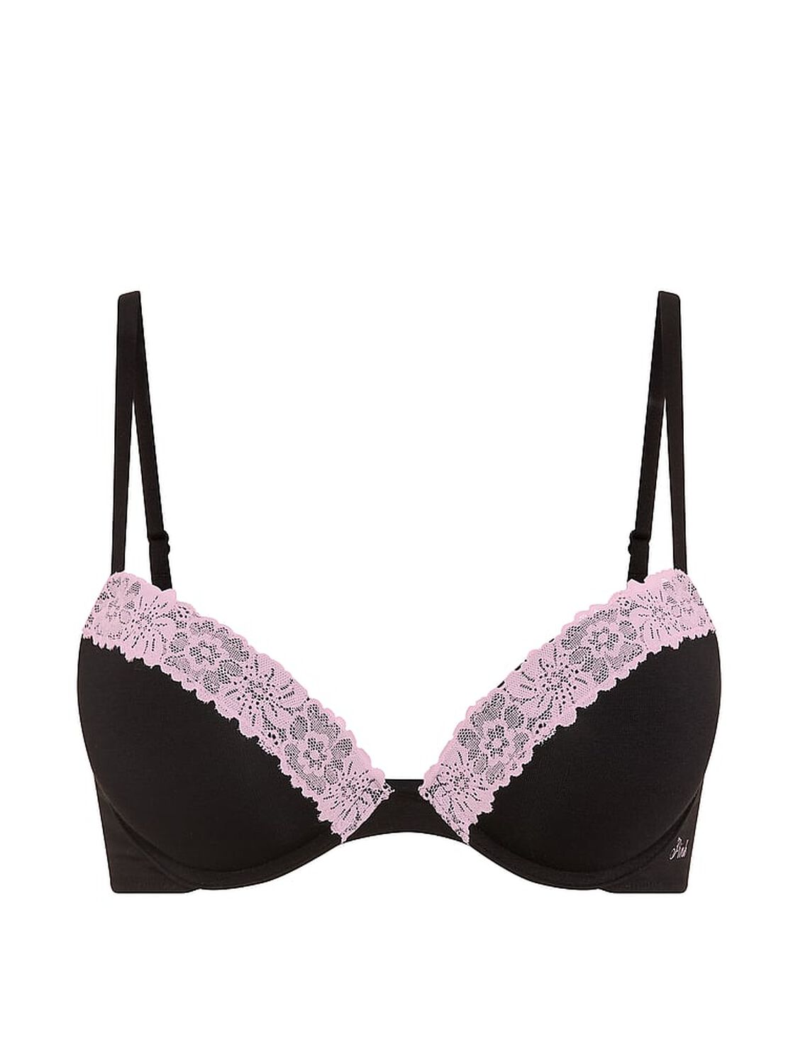 vs Pink Wear Everywhere&trade; Super Push-Up Bra Black 3 of 3 