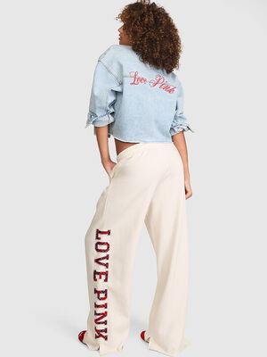 Campus Fleece&trade; Wide-Leg Split-Hem Sweatpants
