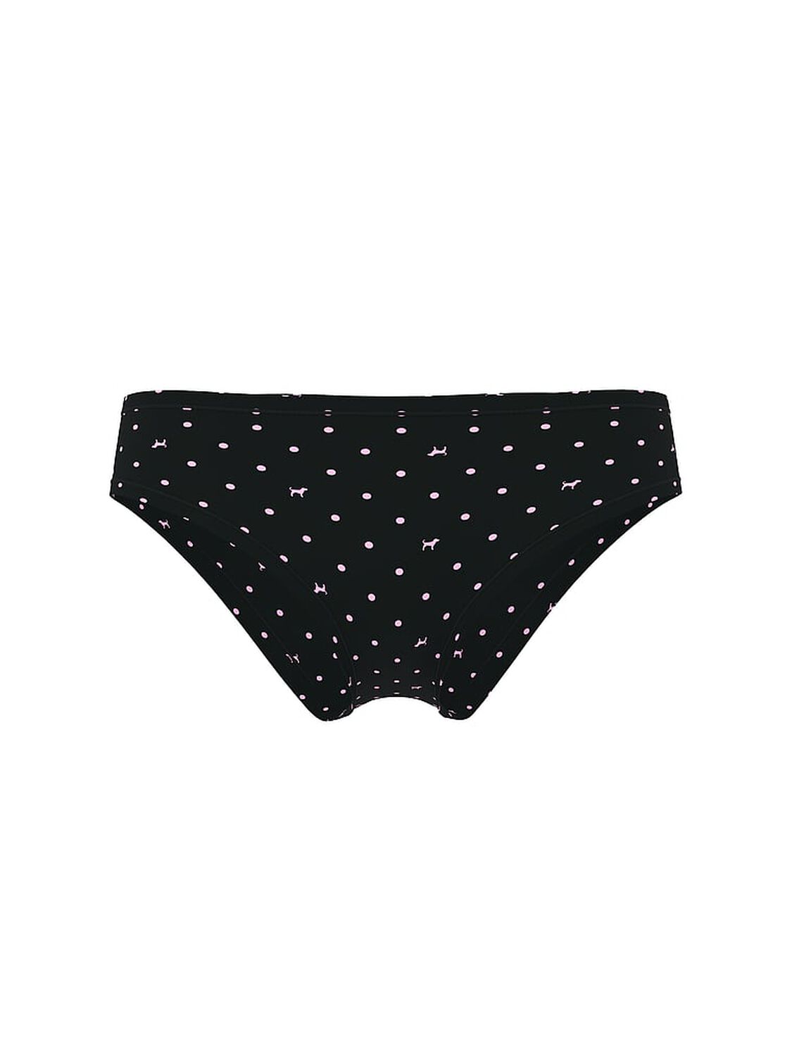 vs Pink Cotton Cheeky Panty Black Dot Dog Print 3 of 4 