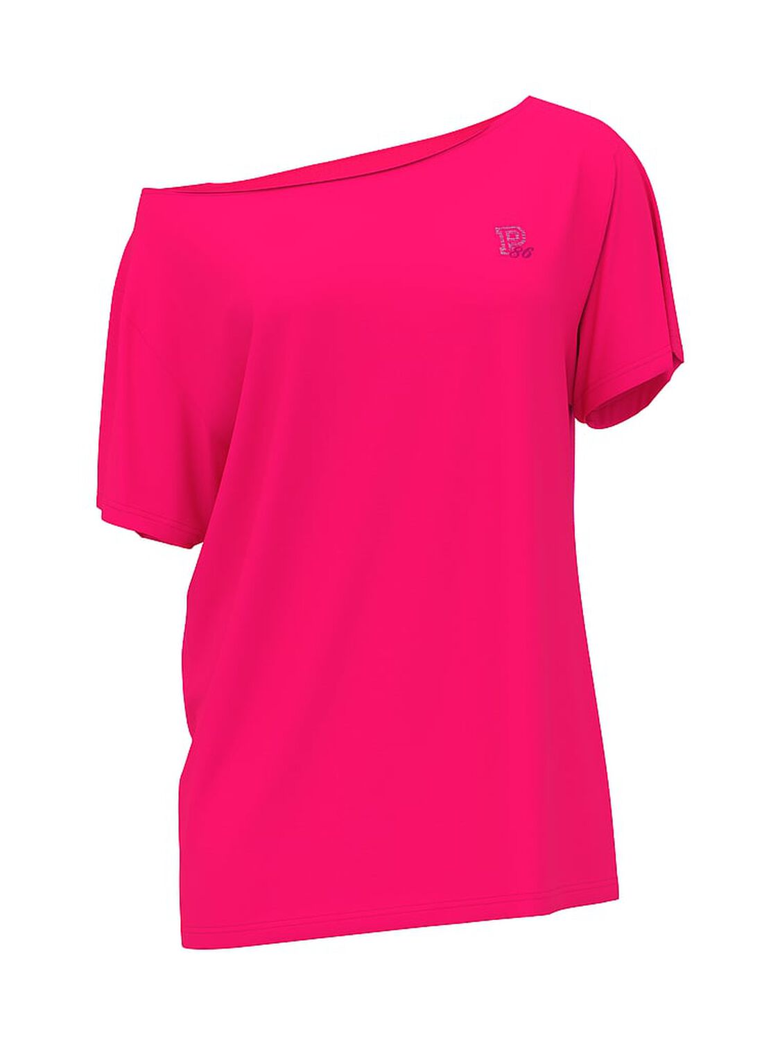 vs Pink Campus Cotton&trade; Off-The-Shoulder Tee Hot Stuff 3 of 3 