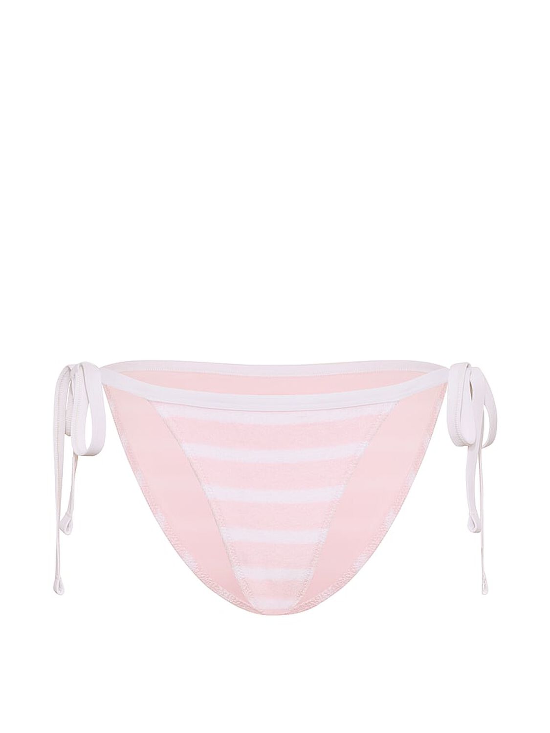 pink Swim Low-Rise Side-Tie Cheeky Bikini Bottom Pink And White Stripe 3 of 3 