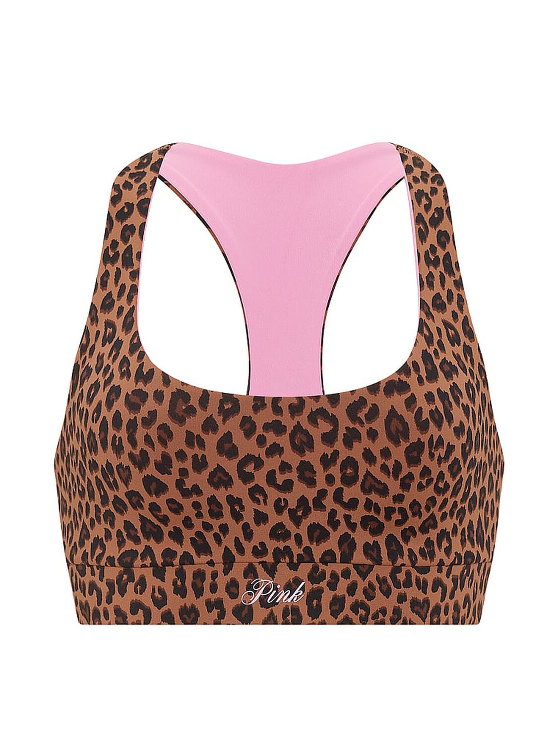 vs Pink PINK Relay&trade; Reversible Racerback Sports Bra Leopard 3 of 4 