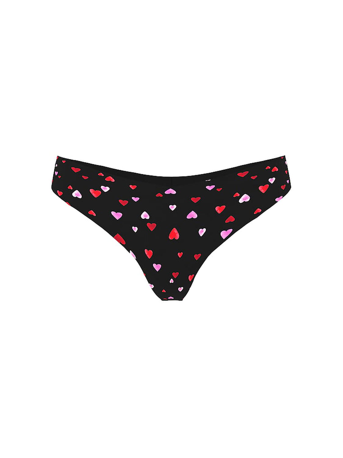 vs Pink No-Show Thong Panty Black Heart 3 of 3 