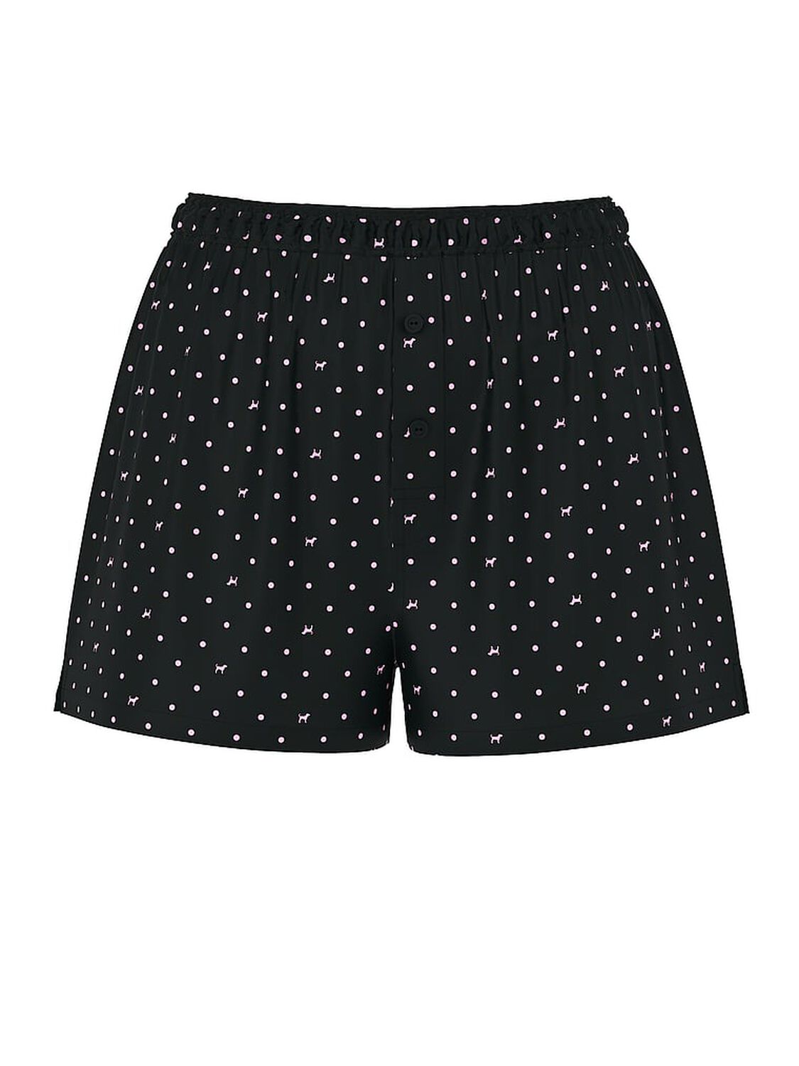 vs Pink Silky Sleep Boxy Pajama Shorts Pink Dots Print 3 of 3 